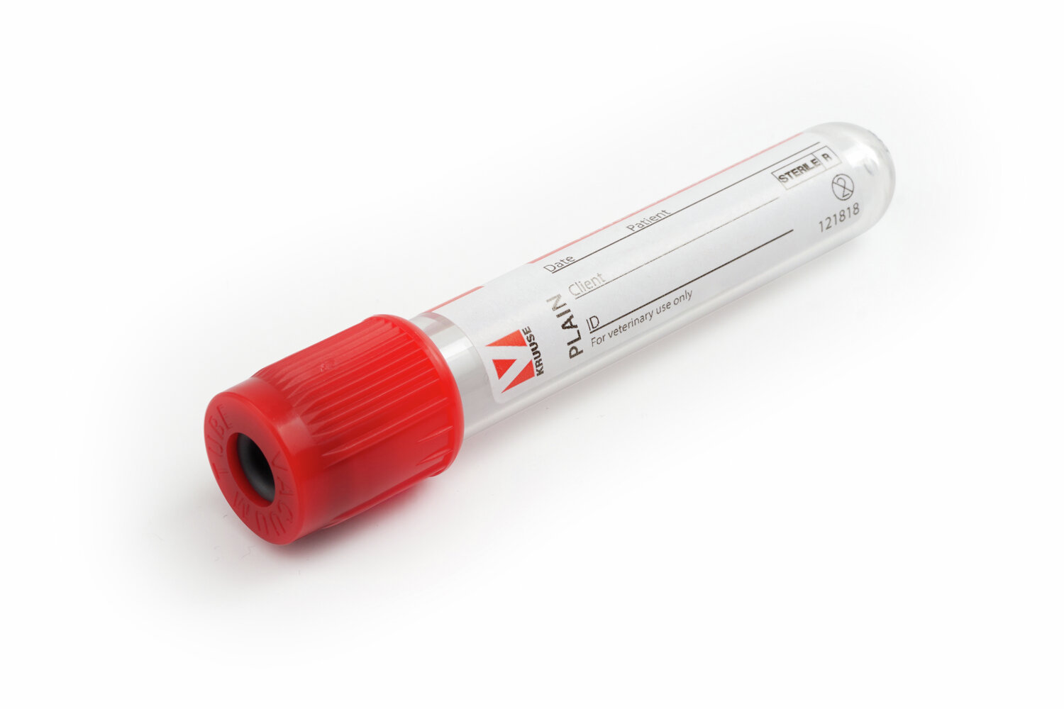 KRUUSE Blutproberöhrchen m. Vacuum 5ml ohne Zusatz 100 Stk