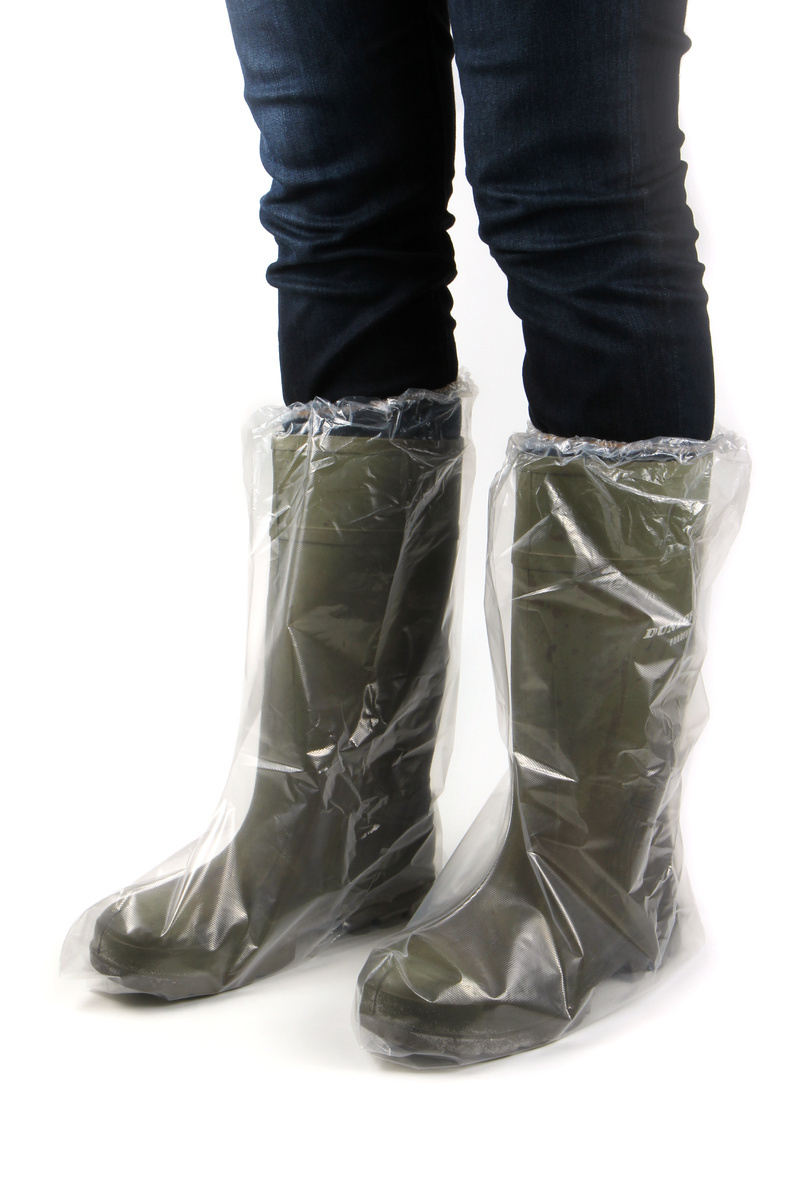 Einmalstiefel mit Gummizug 60µm 50 Stück