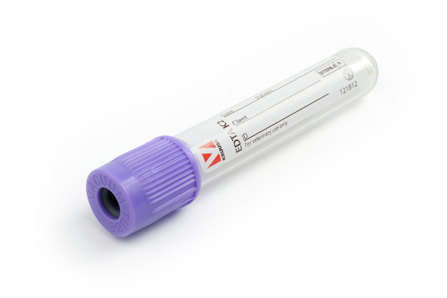 KRUUSE Blutproberöhrchen m. Vacuum 5 ml EDTA K2 100 Stück