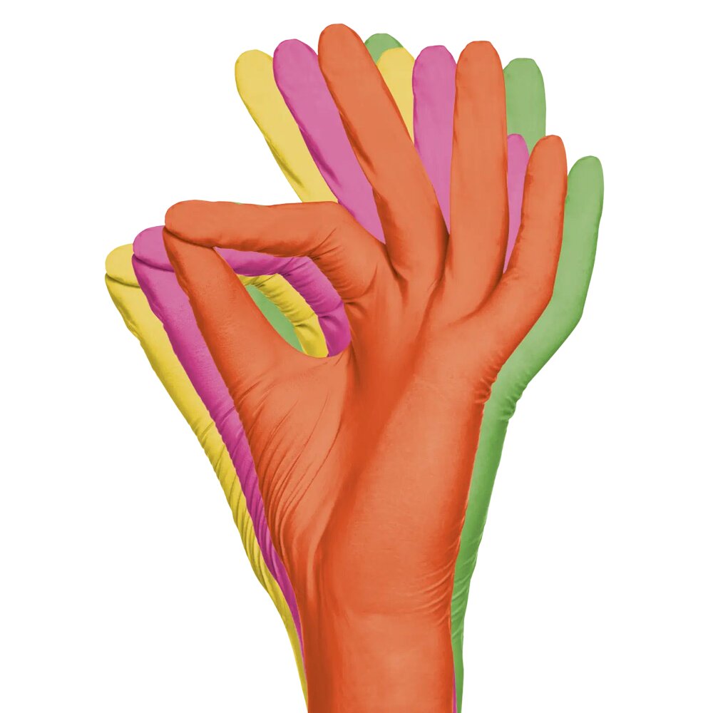 Nitril US-Handschuhe Tutti Frutti puderfrei Gr.S bunt 96 Stk. Nitril US-Handschuhe Tutti Frutti puderfrei Gr.S bunt 96 Stk.