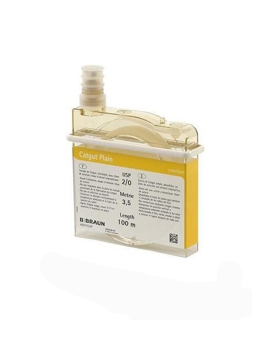 B.Braun Catgut Plain Flachspule USP 0 (4) 75m 1 Stück