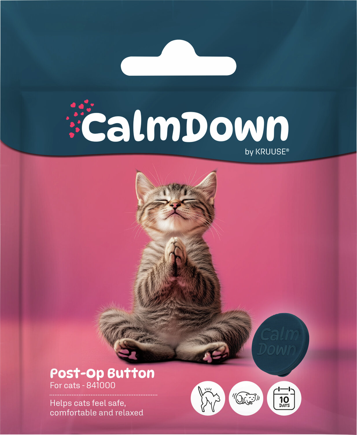 CalmDown Katze Post-OP Button f. Halskragen 12 Stk. by Kruuse