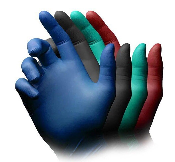 Nitril US-Handschuhe Style 4 Elem. puderfrei Gr.M bunt 96 Stk. Nitril US-Handschuhe Style 4 Elem. puderfrei Gr.M bunt 96 Stk.
