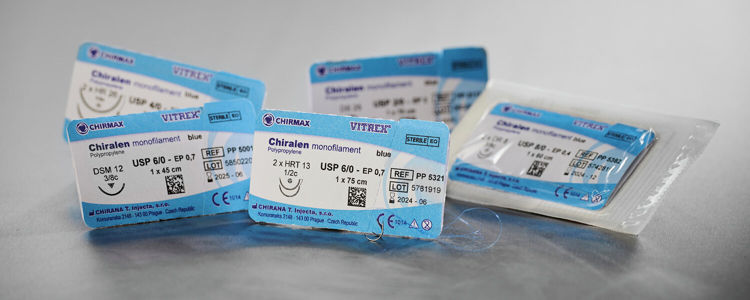 Chiralen monofil blau USP 1 DS 38 mm 75 cm 24 Stk.
