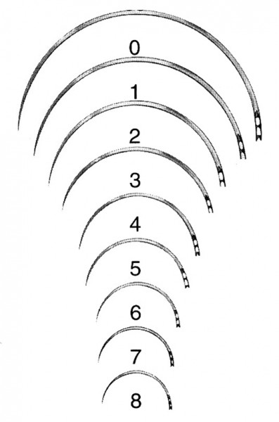 Darmnadeln BL541N 1/2-Kreis,Rundkörper Gr.1 12 Stück