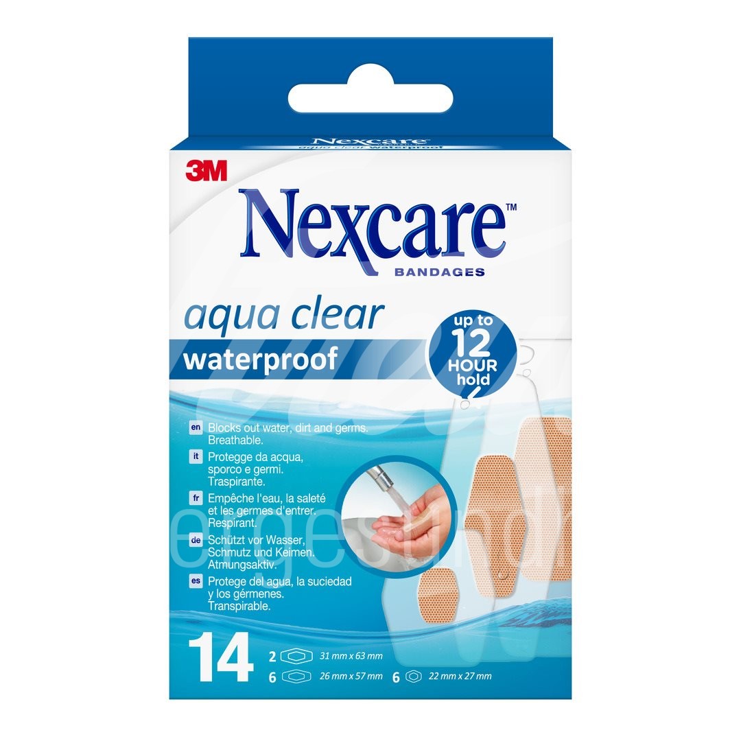3M Nexcare Aqua Clear waterproof 3 Grössen assortiert 14 Stk
