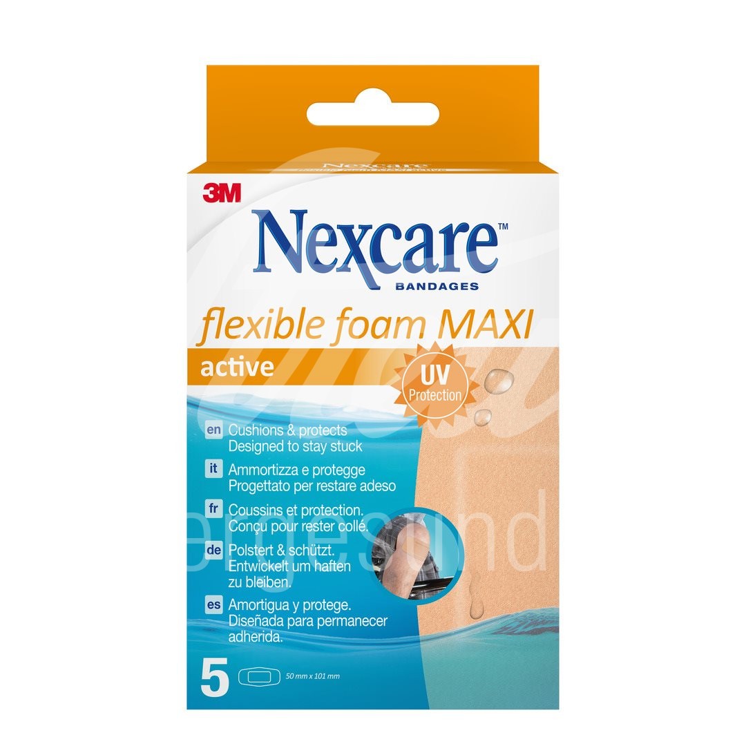 3M Nexcare Flexible Foam Maxi Active 50x101mm 5 Stk