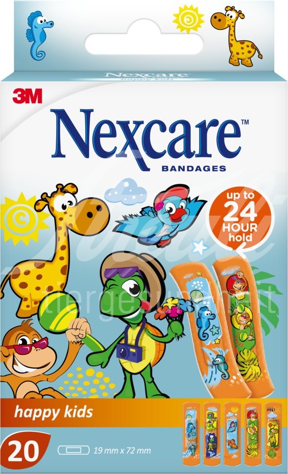 3M Nexcare Kinderpflaster Happy Kids 1.9x7.2cm 20 Stk