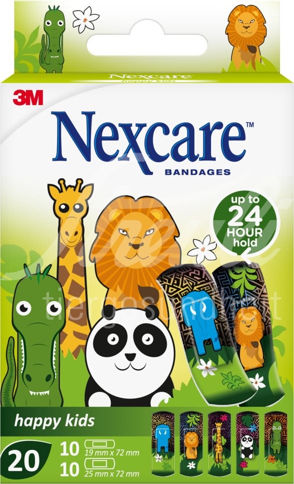 3M Nexcare Kinderpflaster Happy Kids Animals 20 Stk