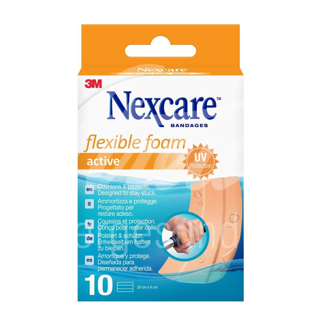 3M Nexcare Pflaster Flexible Foam Active Bands 6x10cm 10 Stk