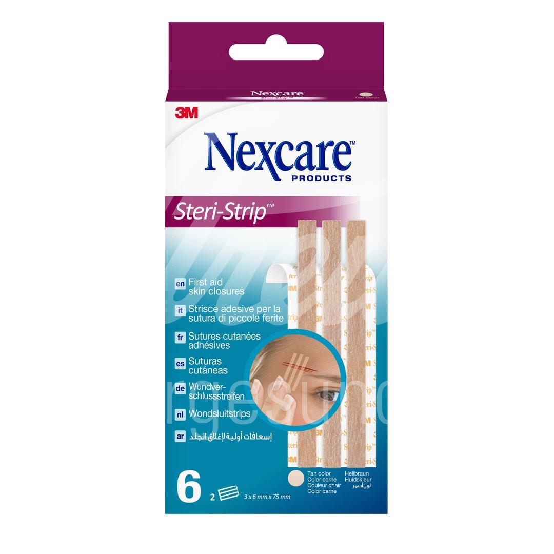3M Nexcare Steri Strip Wundverschlussstreifen 6x75mm beige 6 Stk