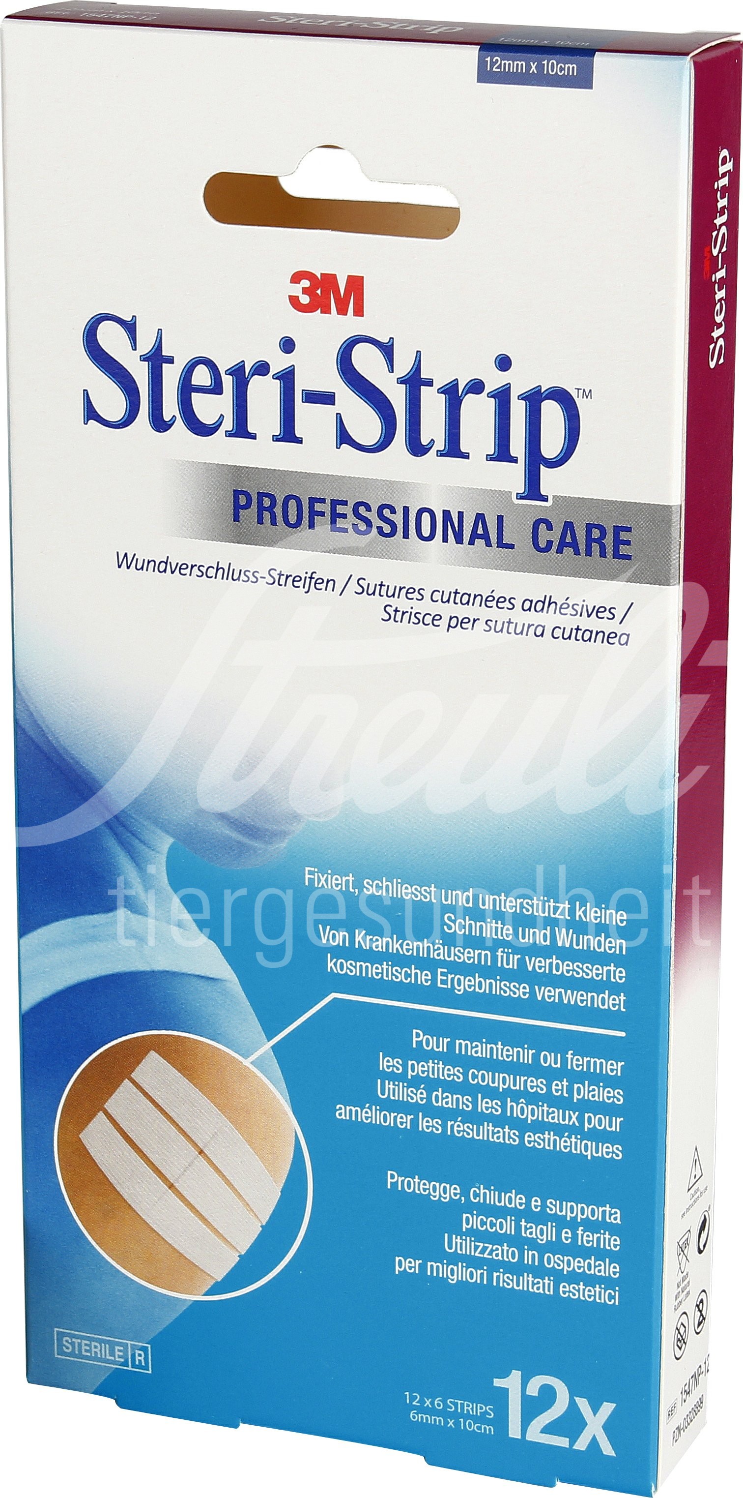 3M Steri Strip 12x100mm weiss verstärkt 12 x 6 Stk