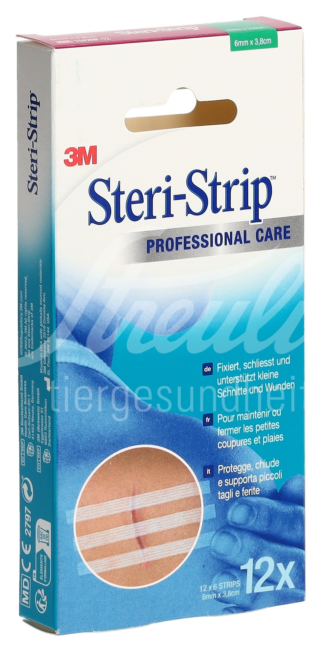 3M Steri Strip 6x38mm weiss verstärkt 12 x 6 Stk