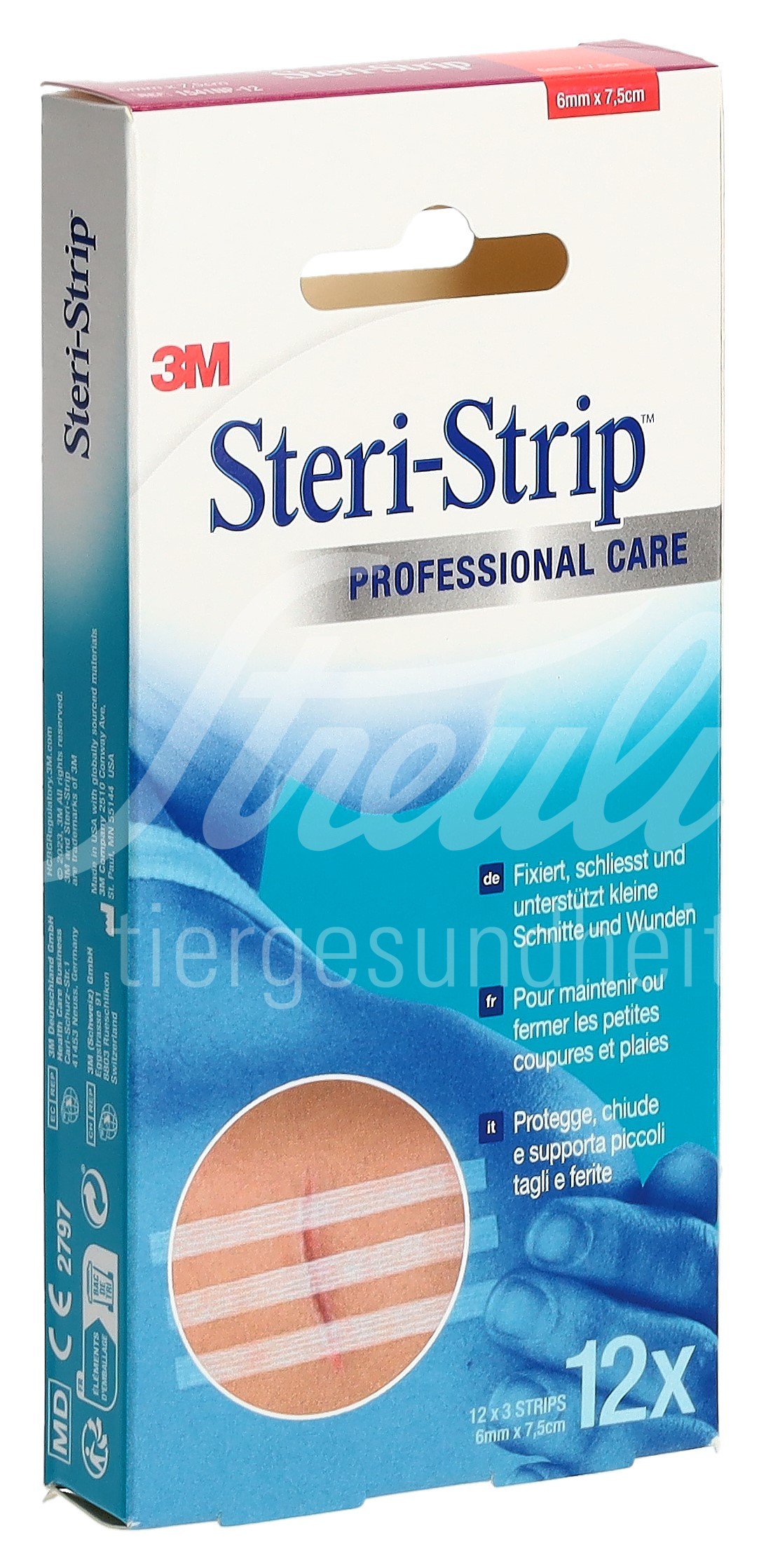 3M Steri Strip 6x75mm weiss verstärkt 12 x 3 Stk