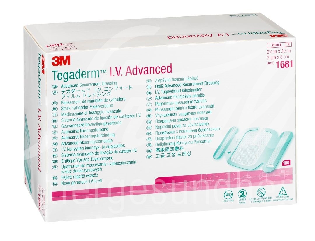 3M Tegaderm IV Advanced 7x8cm 100 Stk