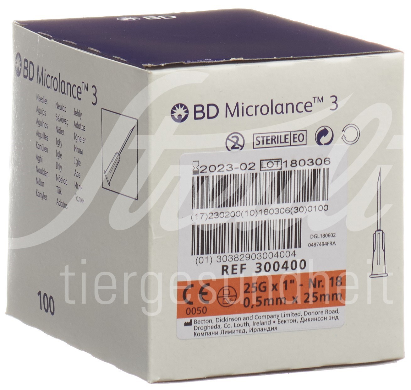 BD Microlance 3 Injektion Kanüle 0.50x25mm orange 100 Stk