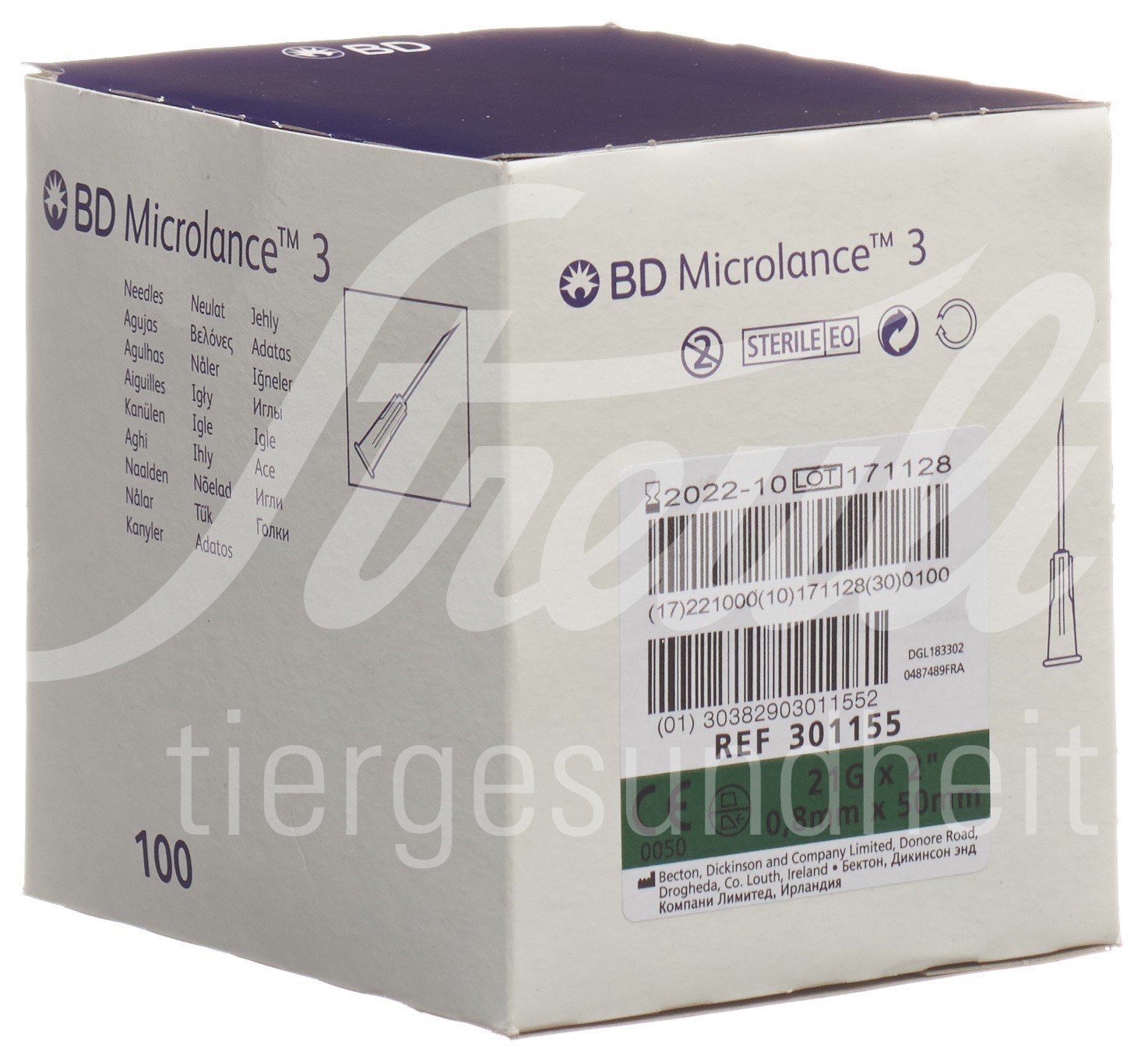 BD Microlance 3 Injektion Kanüle 0.80x50mm grün 100 Stk