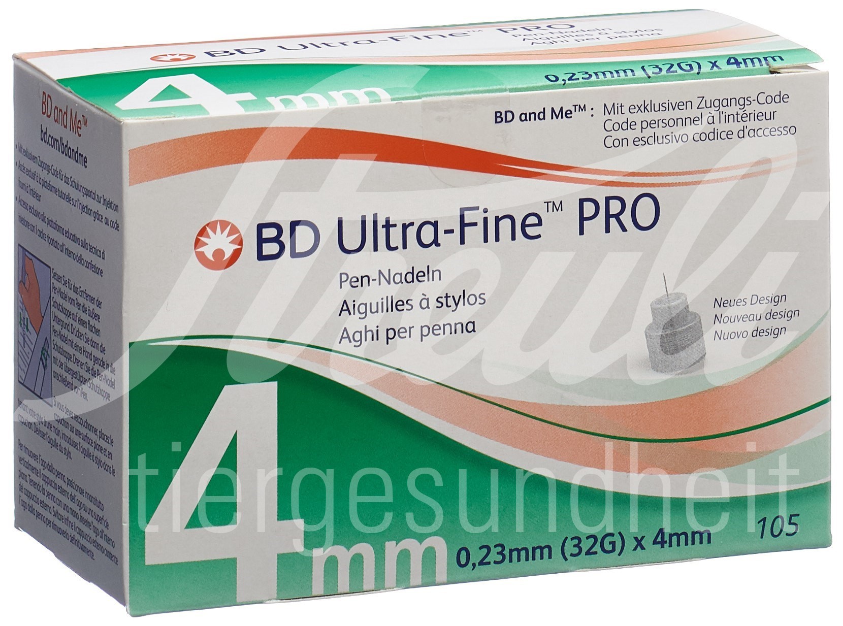 BD ULTRA-Fine PRO Pen Nadel 32G 0.23x4mm 105 Stk