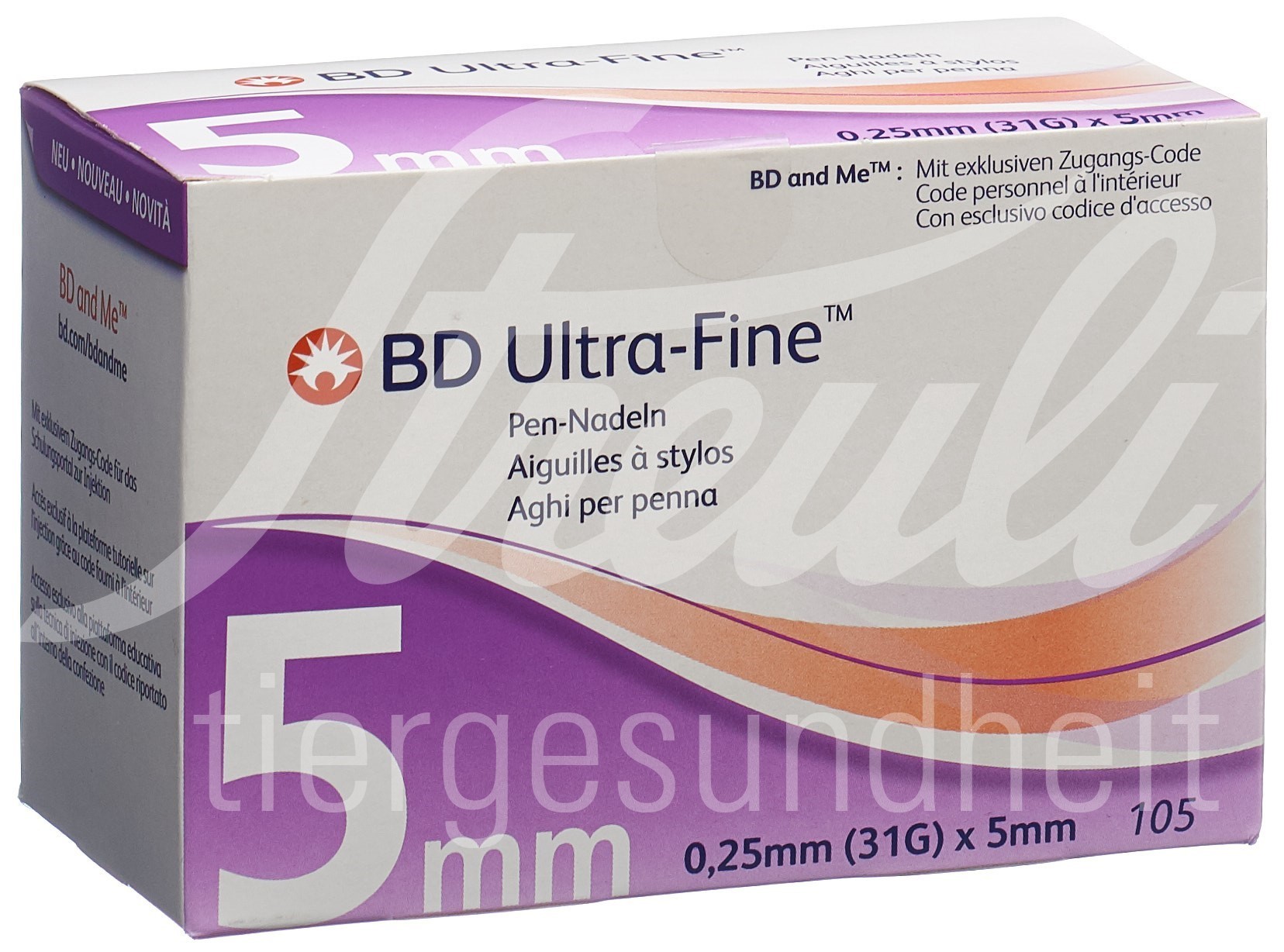 BD ULTRA-Fine Pen Nadel 31G 0.25x5mm 105 Stk