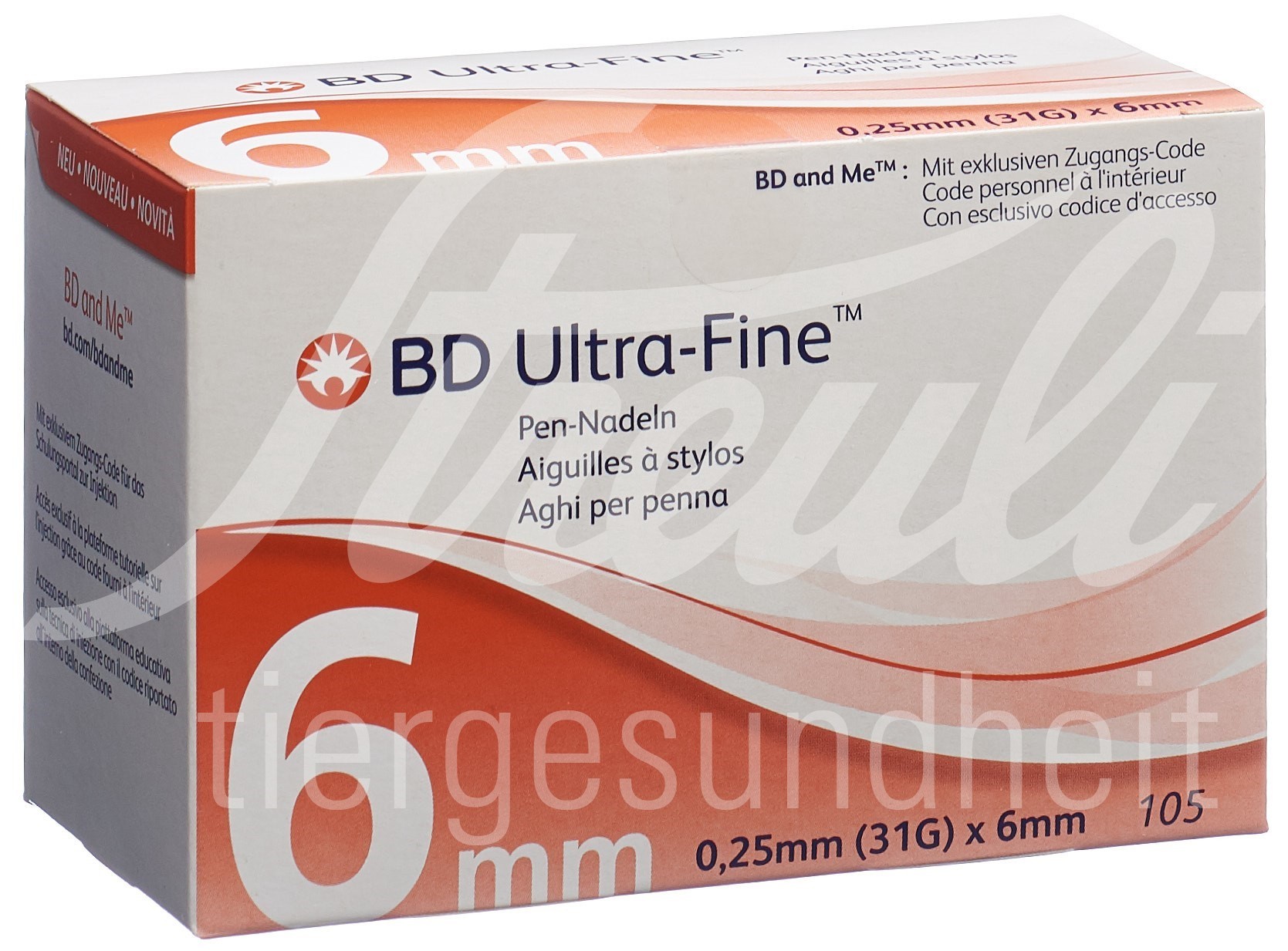 BD ULTRA-Fine Pen Nadel 31G 0.25x6mm 105 Stk