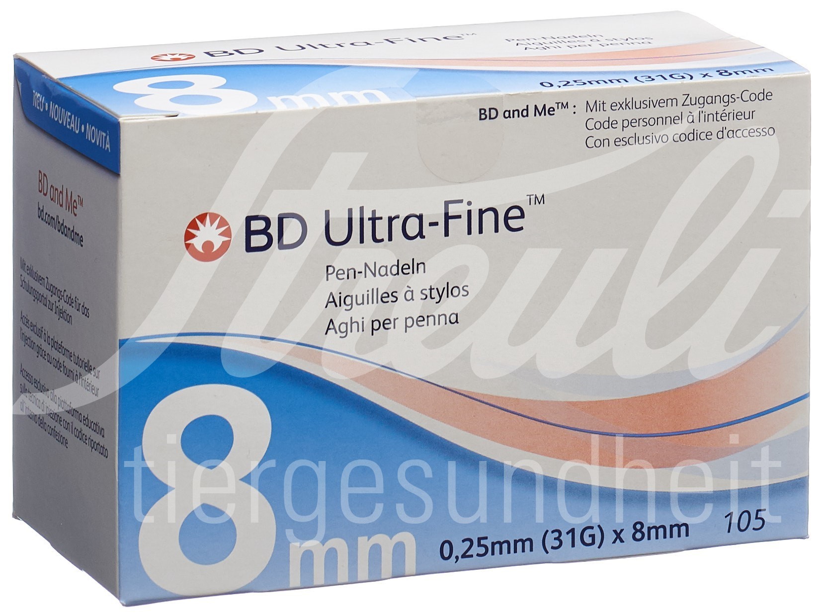 BD ULTRA-Fine Pen Nadel 31G 0.25x8mm 105 Stk