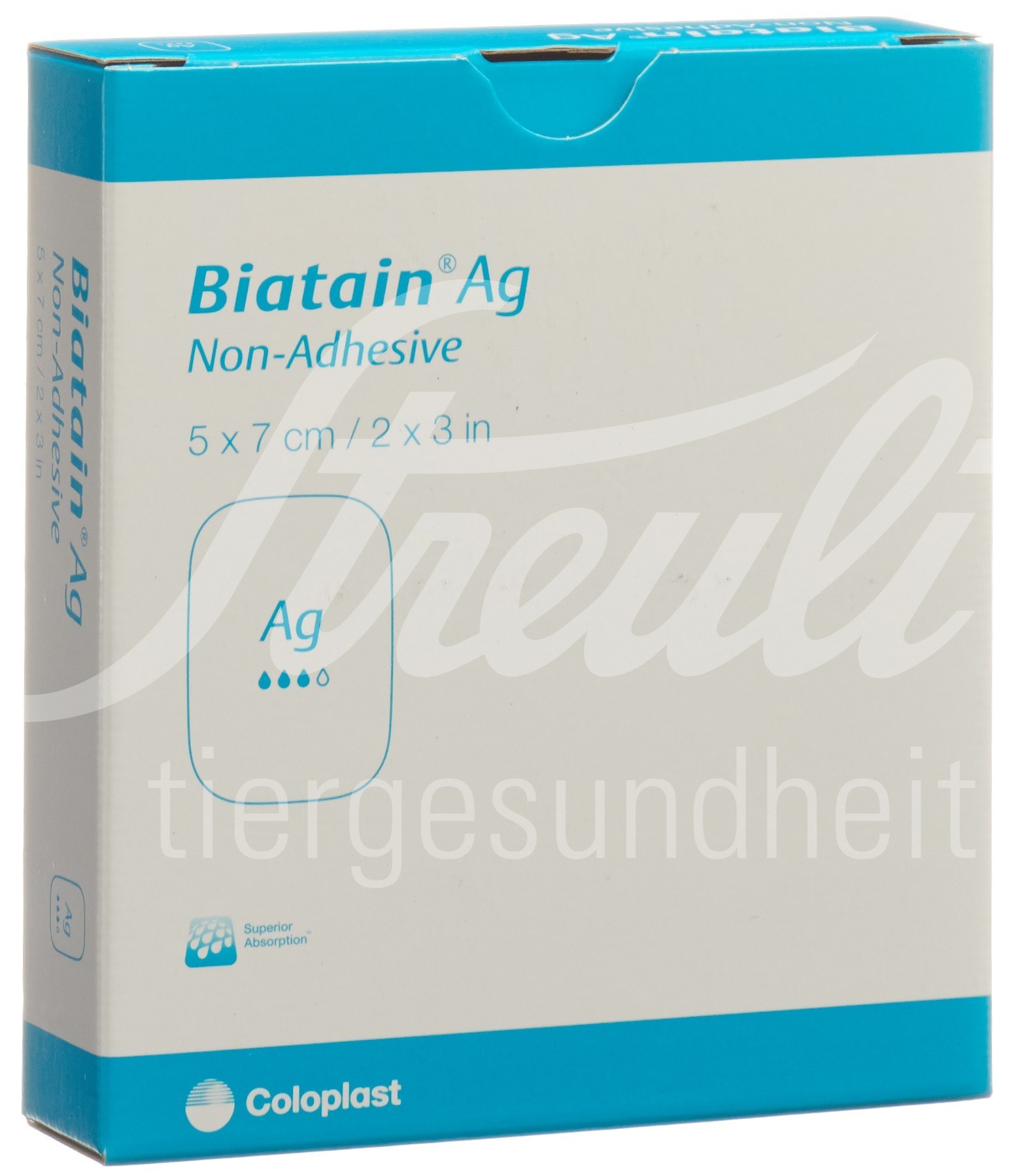 Biatain Ag Non-Adhesive 5x7cm 5 Stk