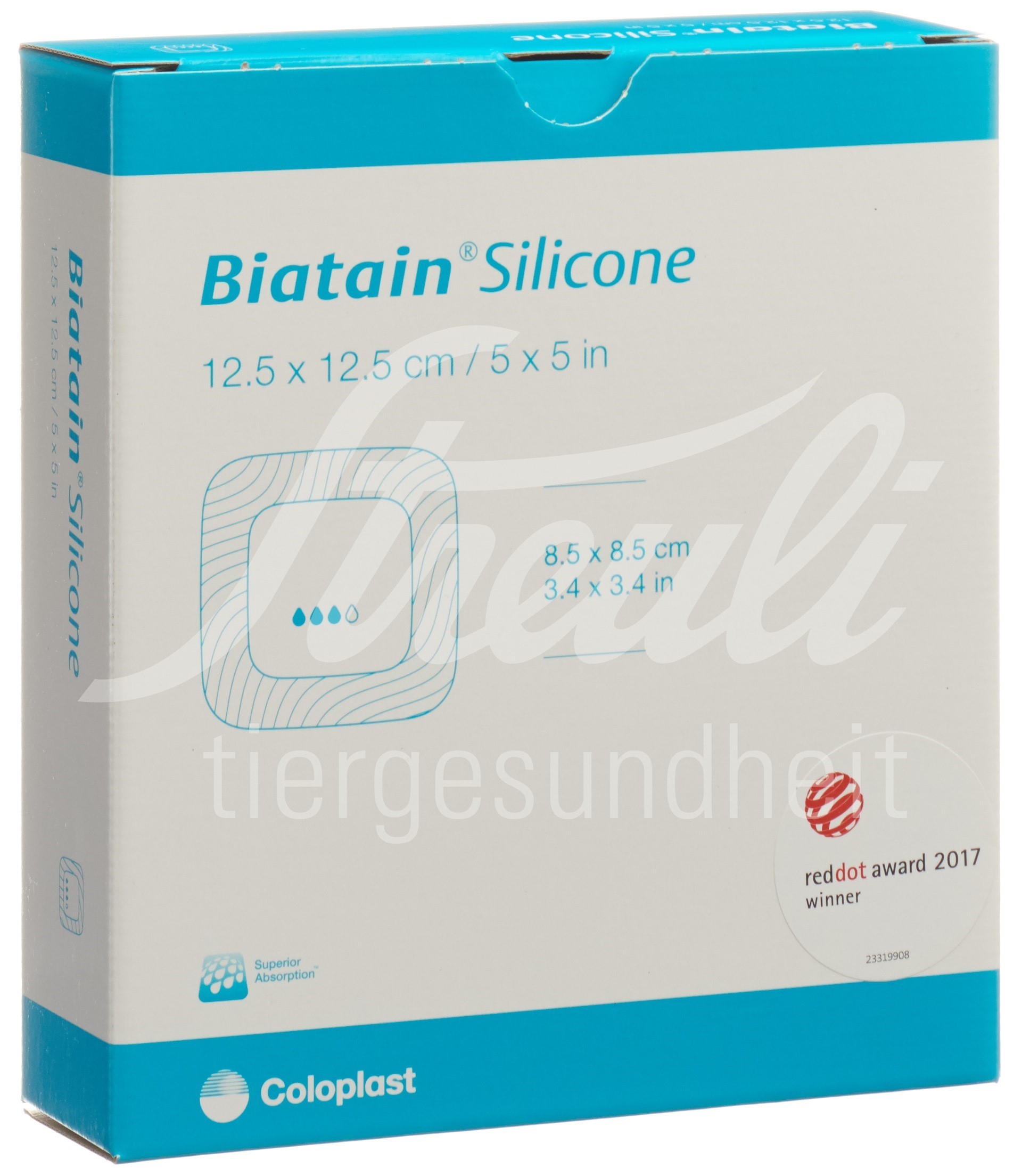 Biatain Silicone Schaumverband 12.5x12.5cm selbsthaftend 10 Stk