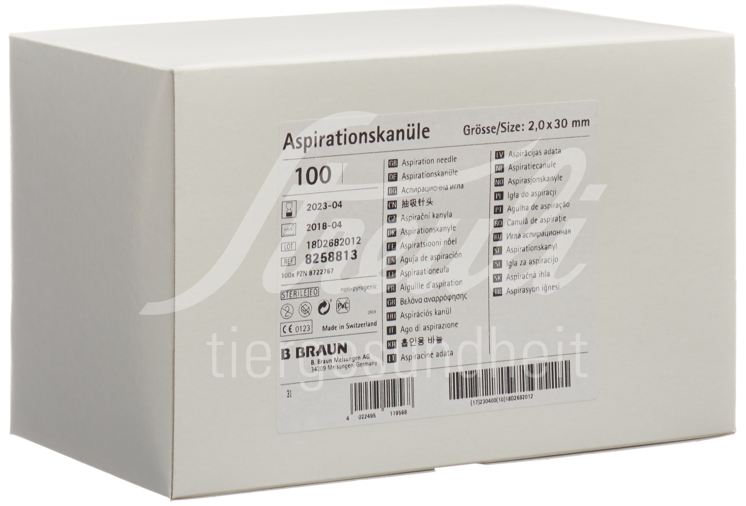 B. Braun Aspirationskanüle ohne Filter steril 100 Stk