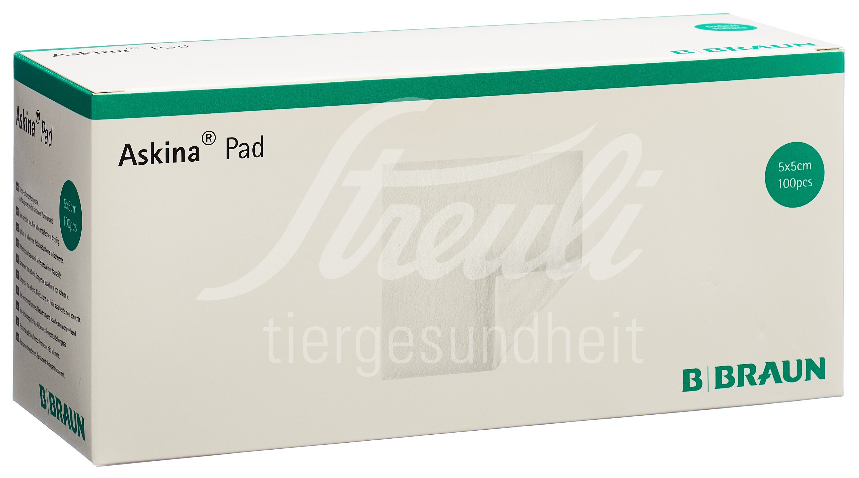 Askina Pad Vlieskompresse 5x5cm nicht-haftend steril 100 Stk