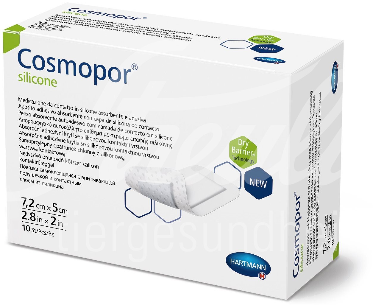 Cosmopor silicone 7.5x5cm 10 Stk