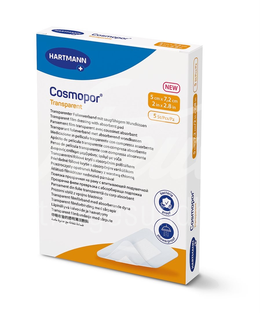 Cosmopor transparent 5x7.2cm steril 5 Stk