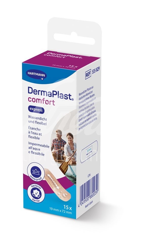 DermaPlast Comfort Express Strips 19x72mm 15 Stk