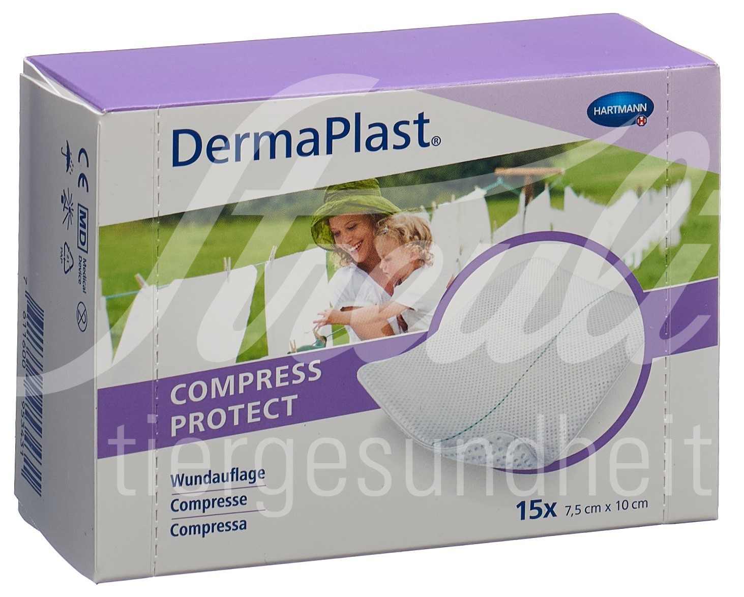 DermaPlast Compress Protect 7.5x10cm 15 Stk