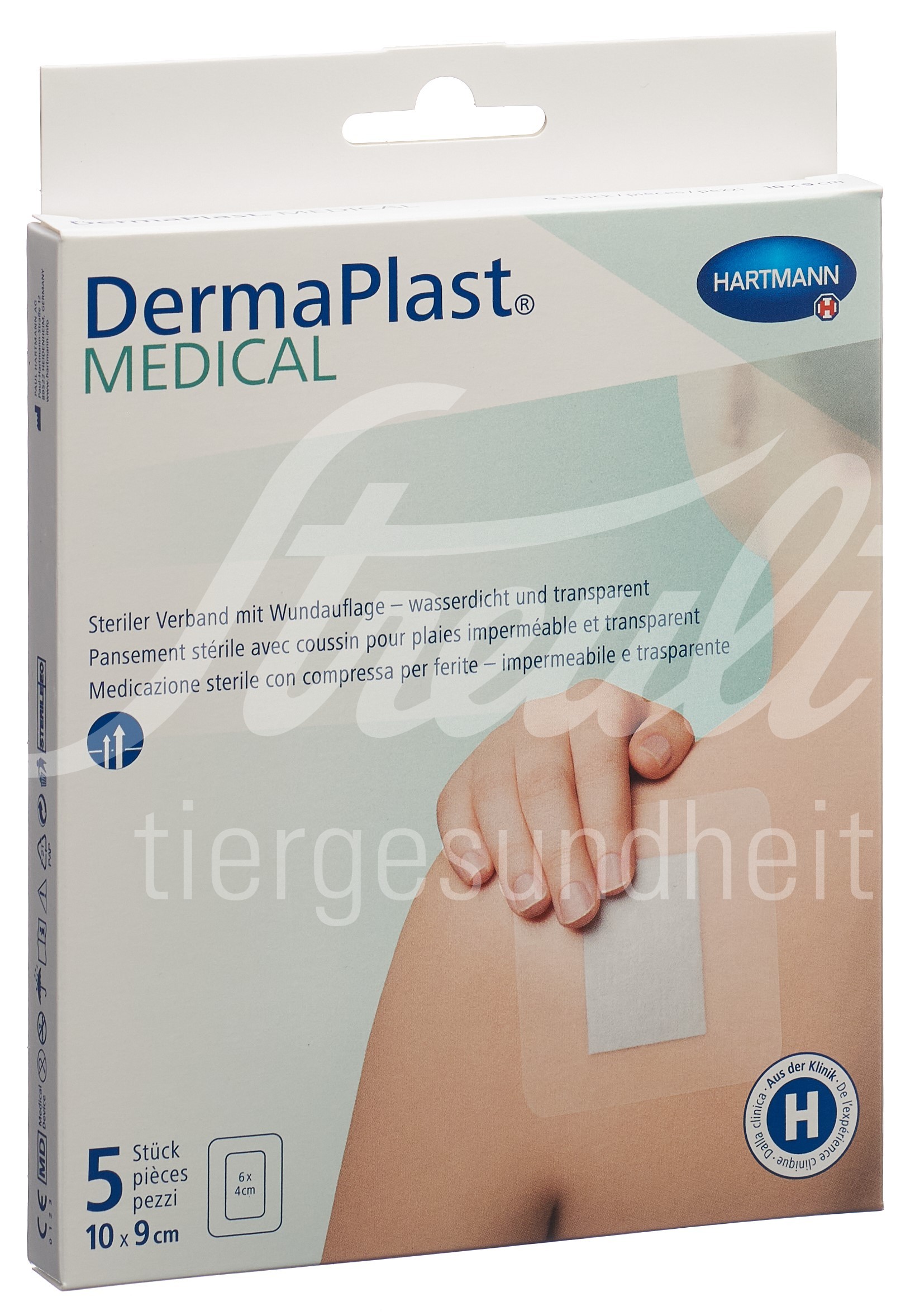 DermaPlast Medical Transparentverband 10x9cm 5 Stk