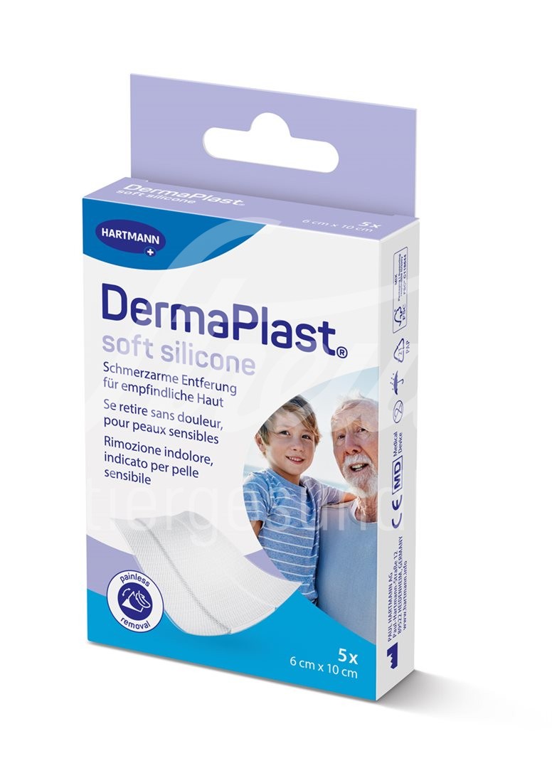 DermaPlast Soft Silicone 6x10cm 5 Stk