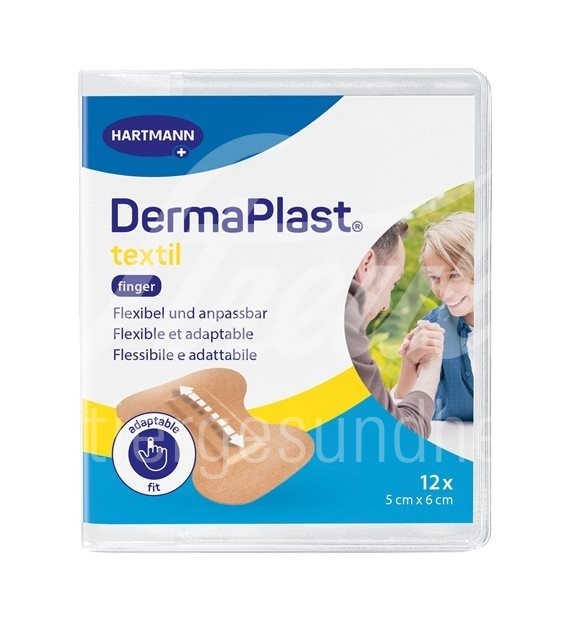 DermaPlast Textil Fingerspitzenverband 5x6cm elastisch 12 Stk