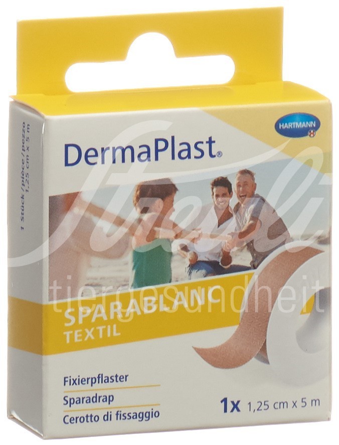 Dermaplast Sparablanc Textil 1.25cmx5m hautfarbe