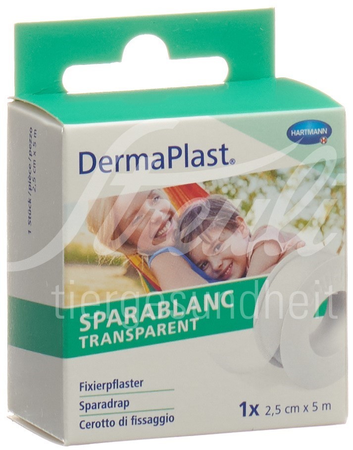 Dermaplast Sparablanc Transparent 2.5cmx5m weiss