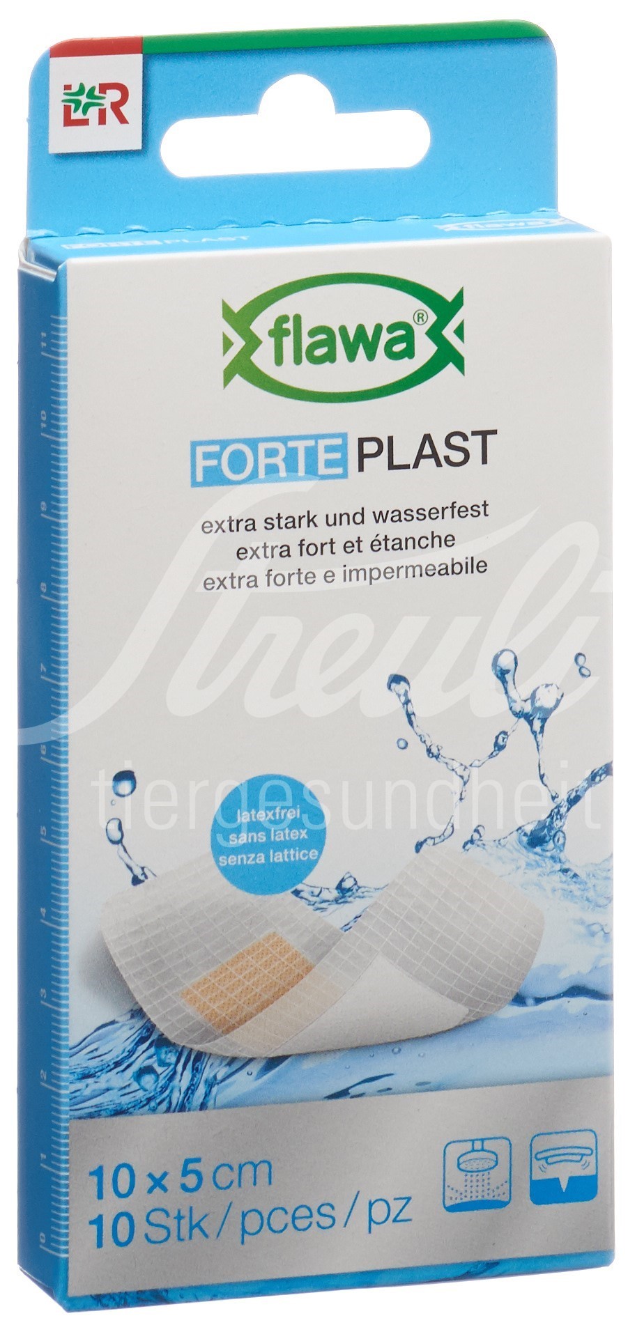 Flawa Forte Plast Pflasterstrips 5x10cm 10 Stk