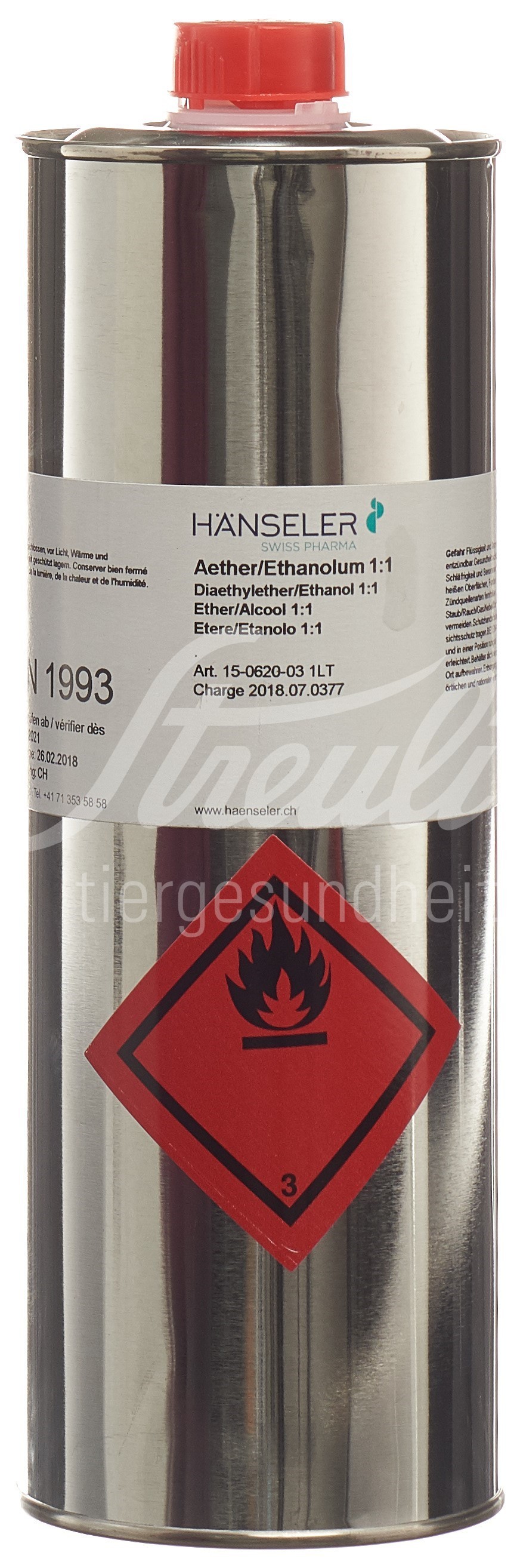 Hänseler Aether ethanolum Lös 1:1 1 lt