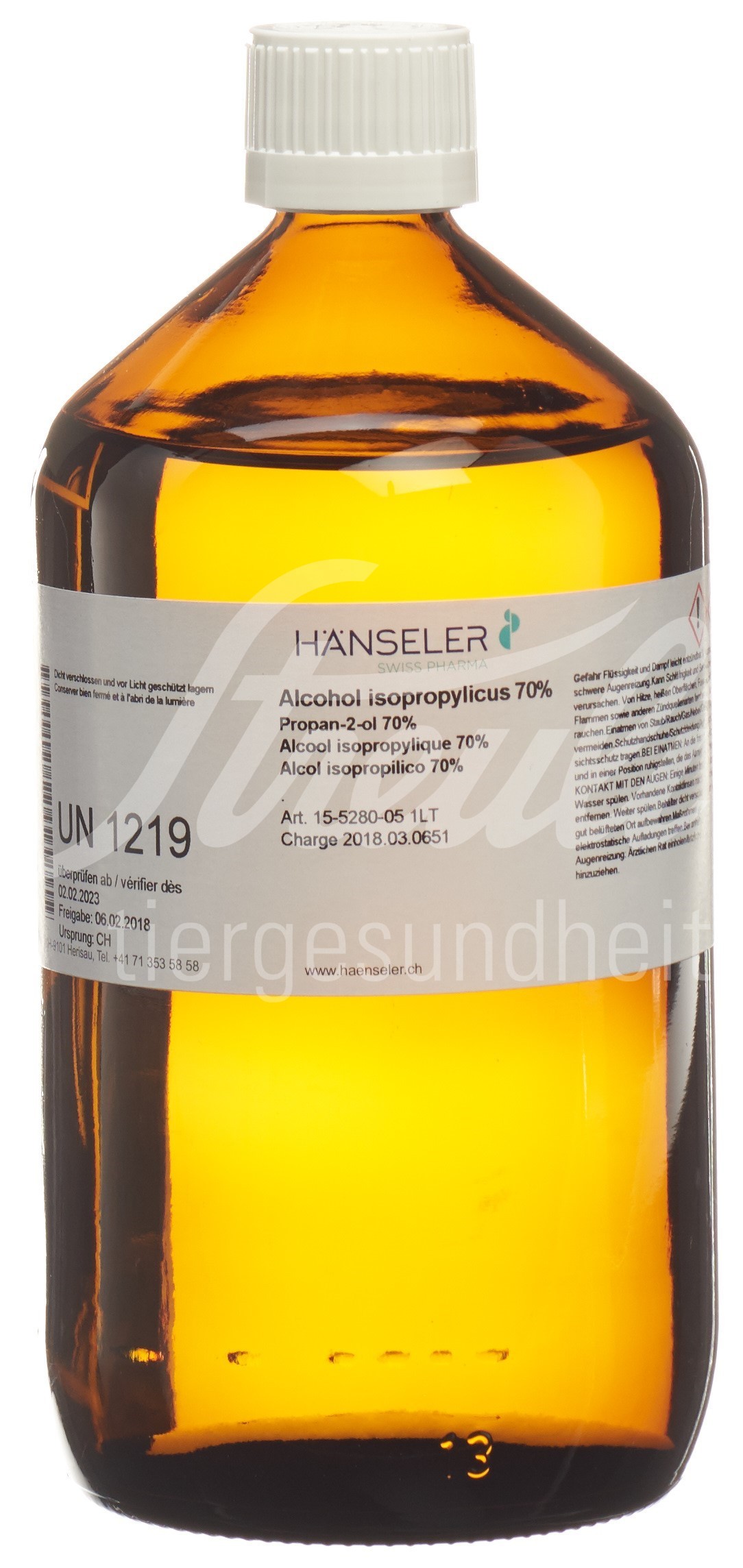 Hänseler Alcohol isopropylic 70 % 1 lt
