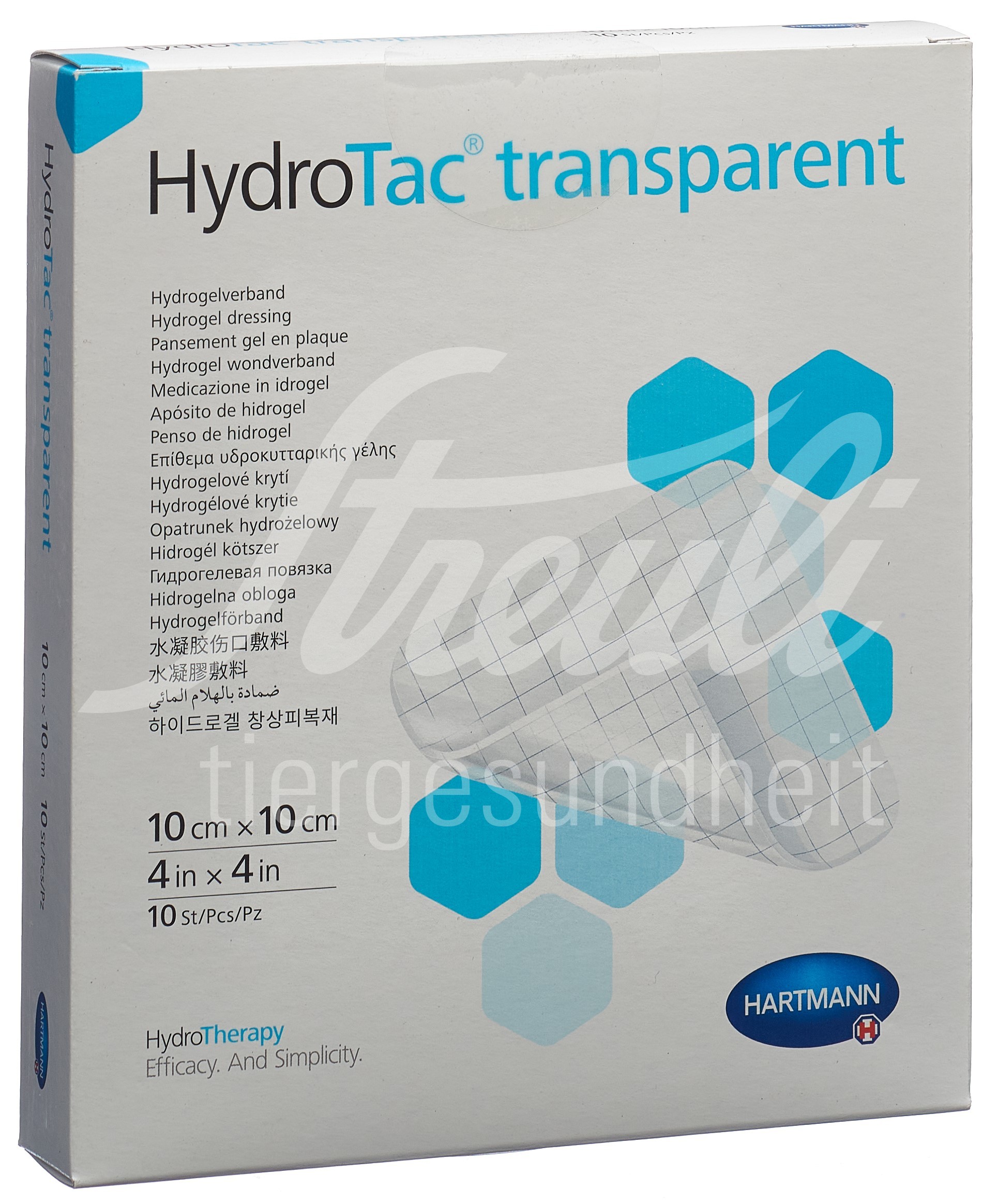 HydroTac Transparent 10x10cm steril 10 Stk