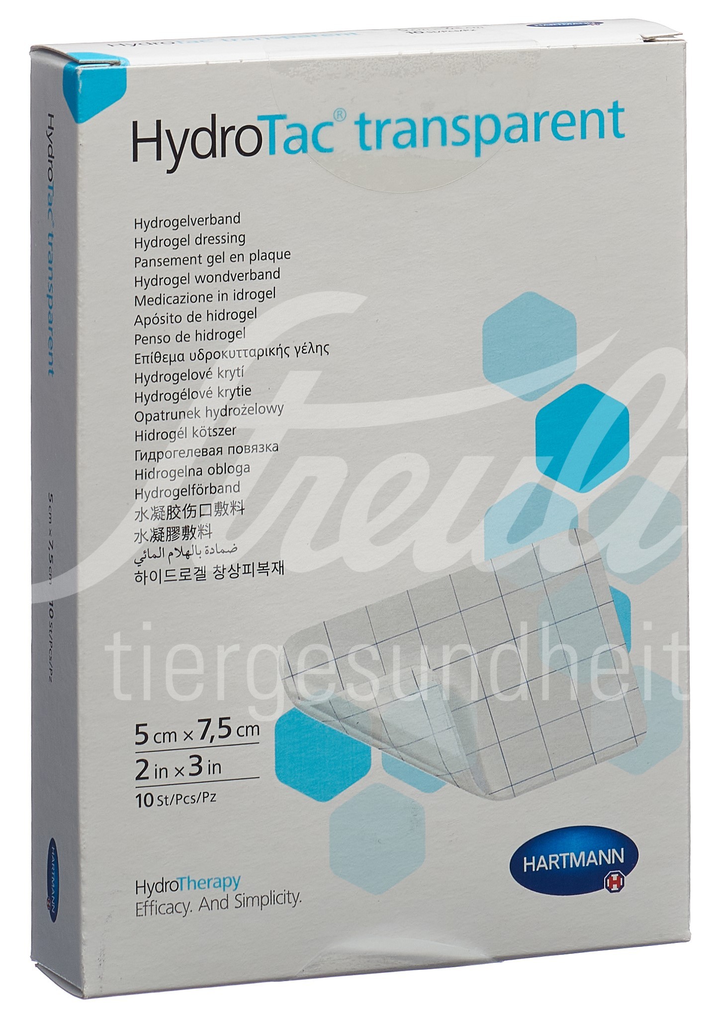 HydroTac Transparent 5x7.5cm steril 10 Stk