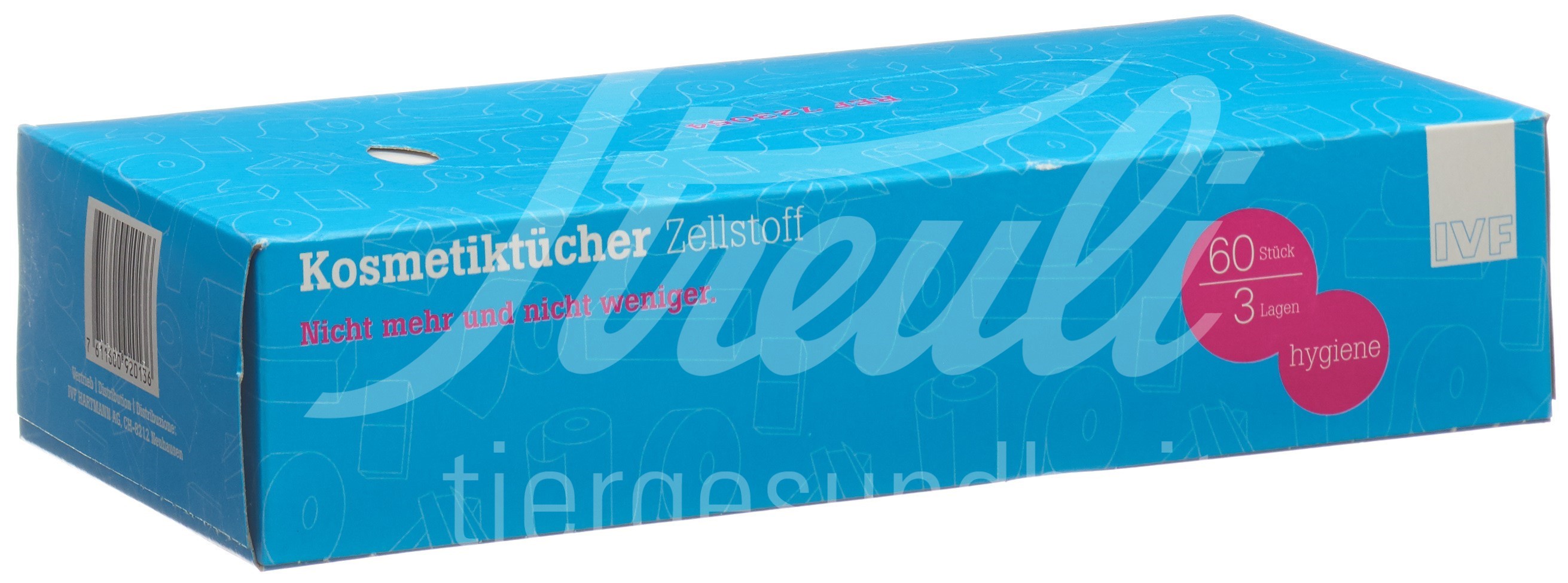 IVF Kosmetiktücher Zellstoff 3-lagig 60 Stk