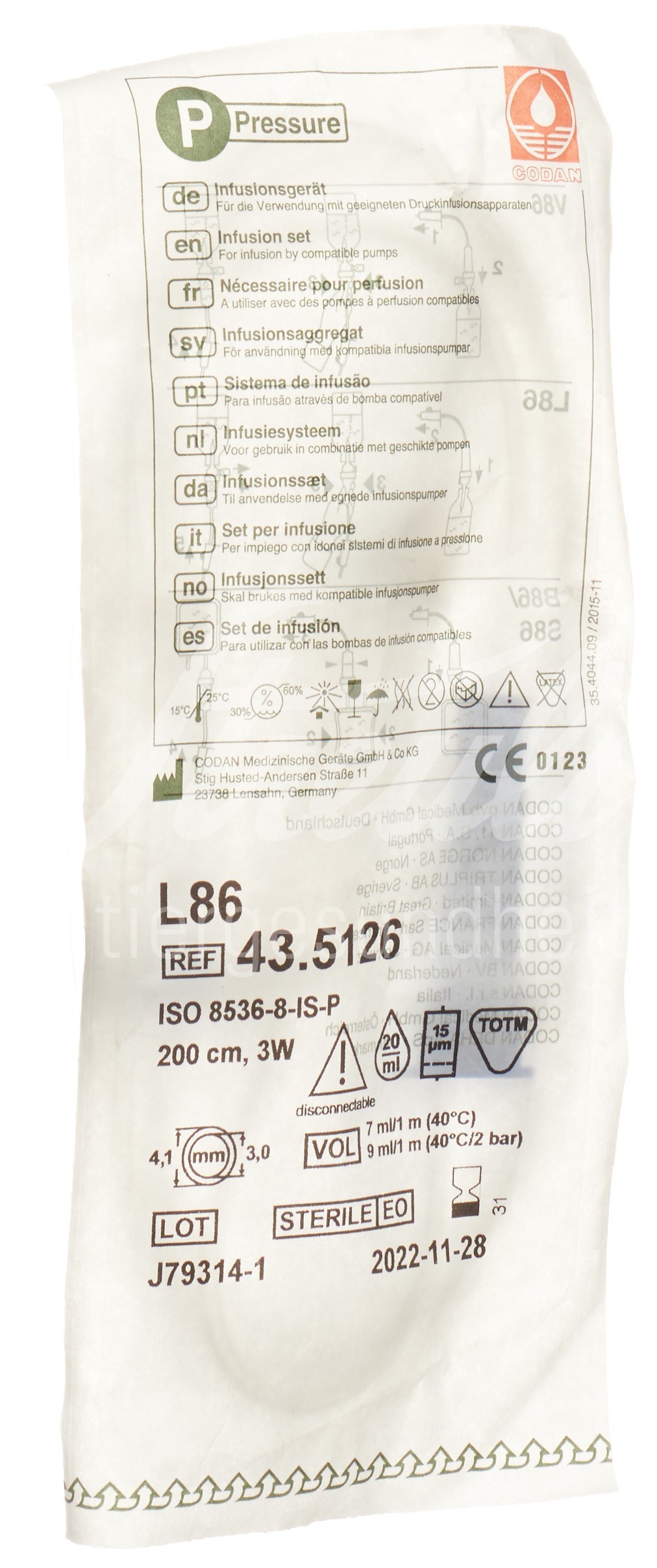 Codan Infusionsbesteck L86-3W 3-Weghahn