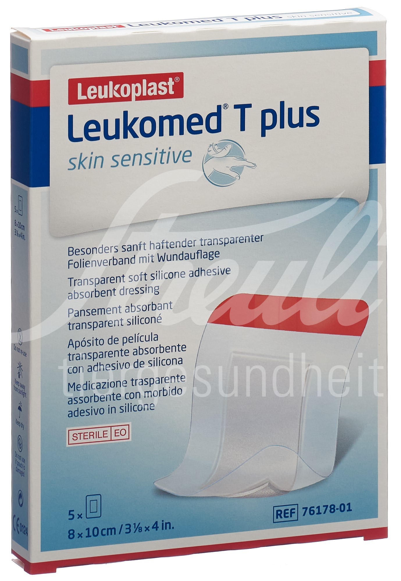 Leukomed T plus skin sensitive 8x10cm 5 Stk