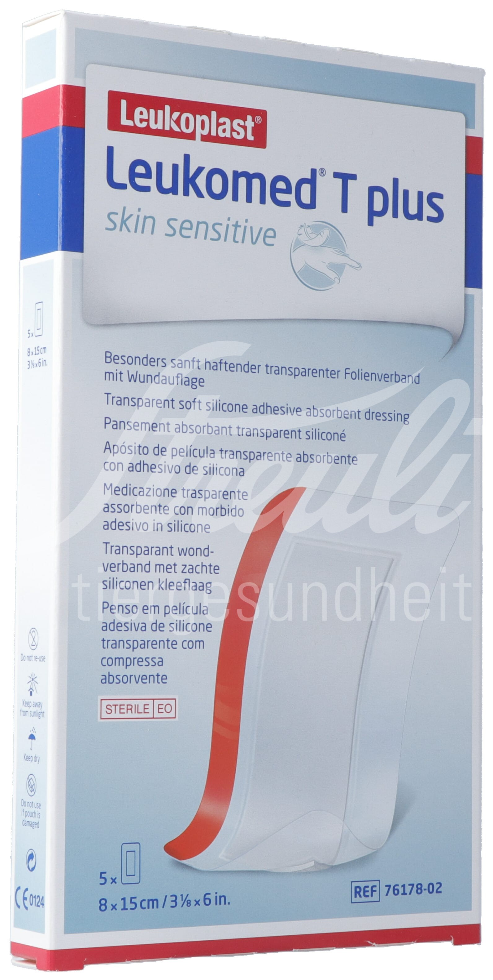 Leukomed T plus skin sensitive 8x15cm 5 Stk