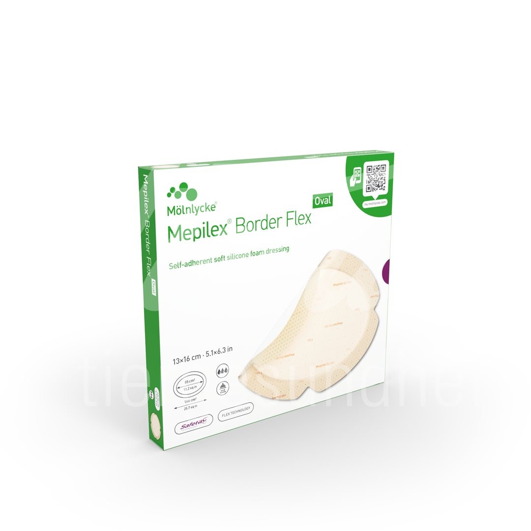 Mepilex Border Flex Oval 13x16cm 5 Stk