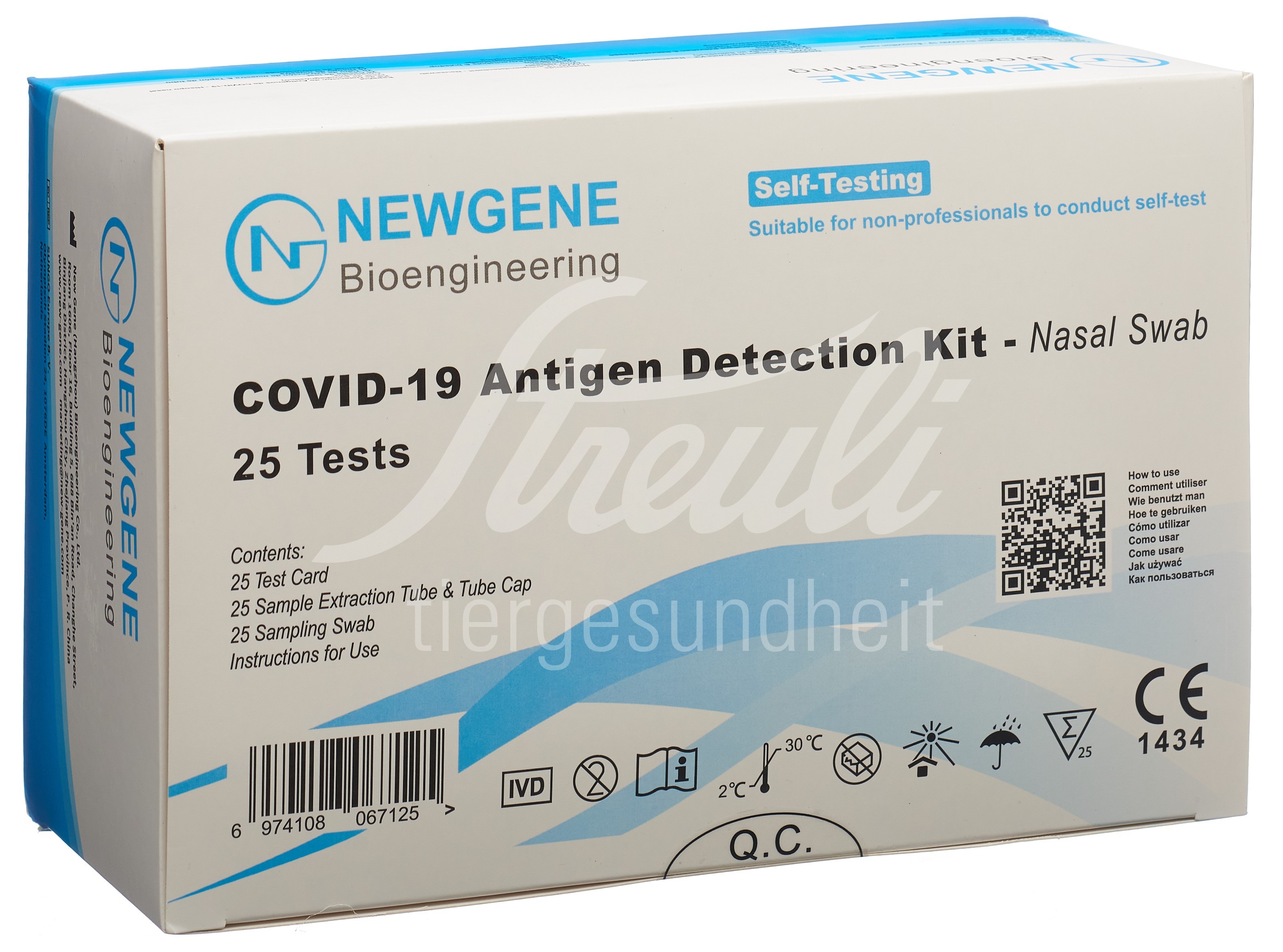 NEW GENE COVID-19 Antigen Detection Kit Nasal Swab 25 Stk