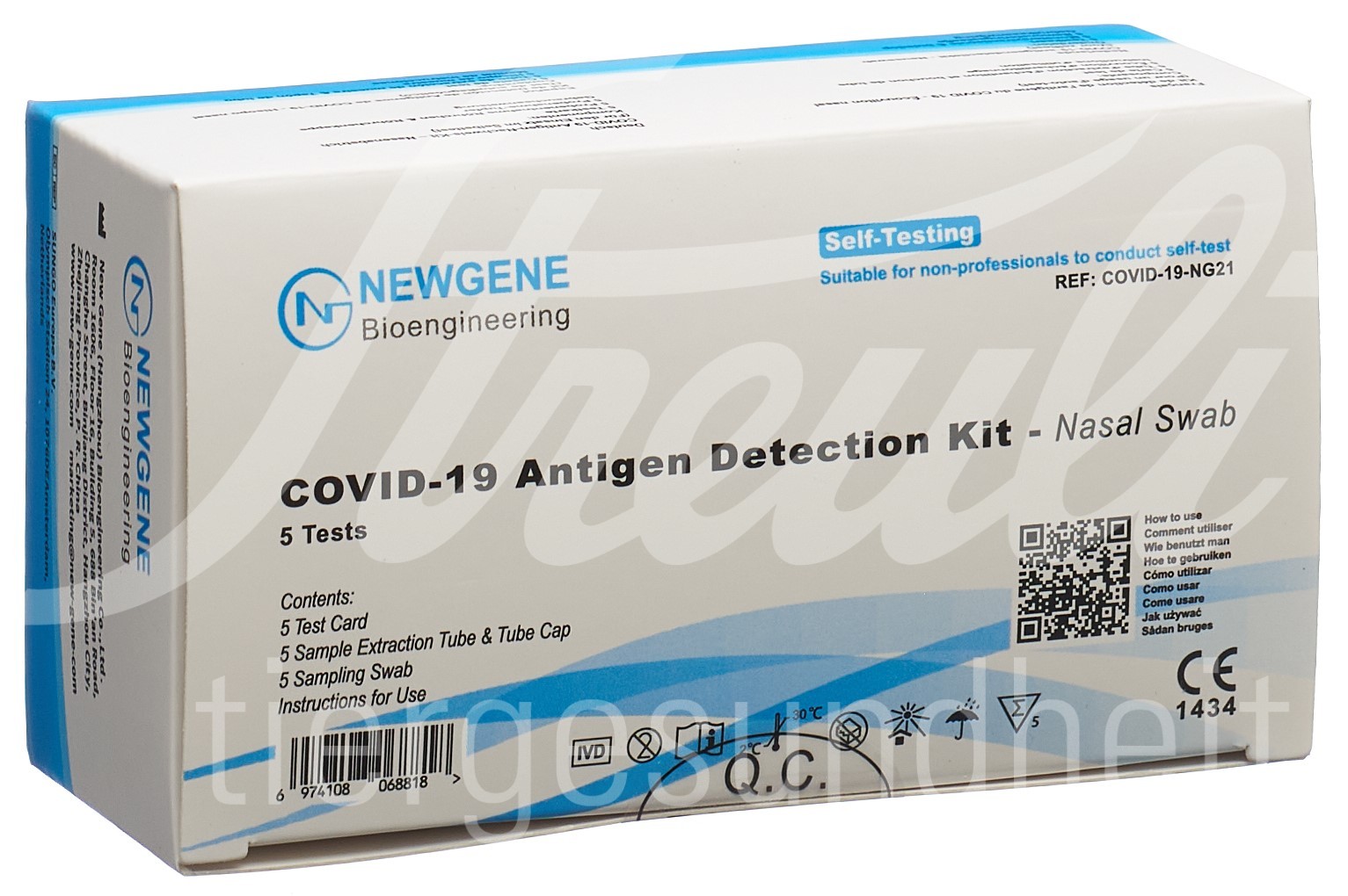 NEW GENE COVID-19 Antigen Detection Kit Nasal Swab 5 Stk